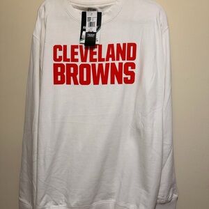 Team Apparel White Crewneck with Red Accent Logo